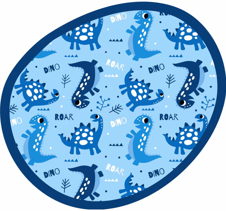 Estor enrollable infantil fondo de dinosaurios azules - TenVinilo