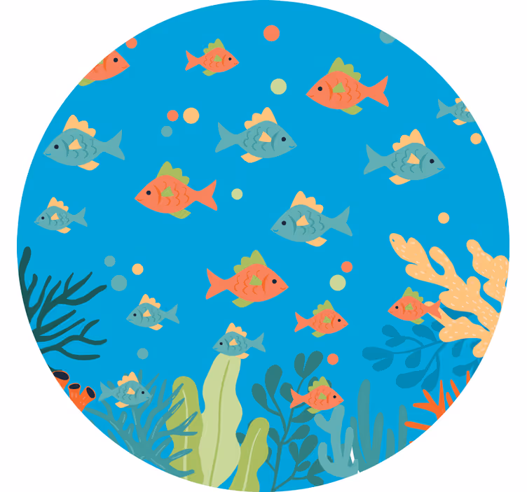 Estor enrollable infantil círculo coral colorido - TenVinilo