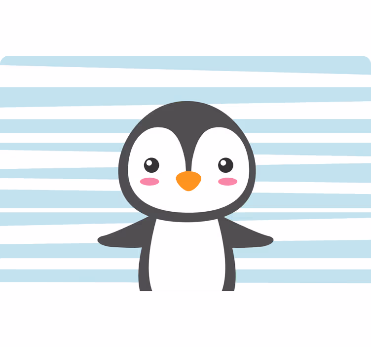 Estor enrollable infantil pingüino feliz - TenVinilo