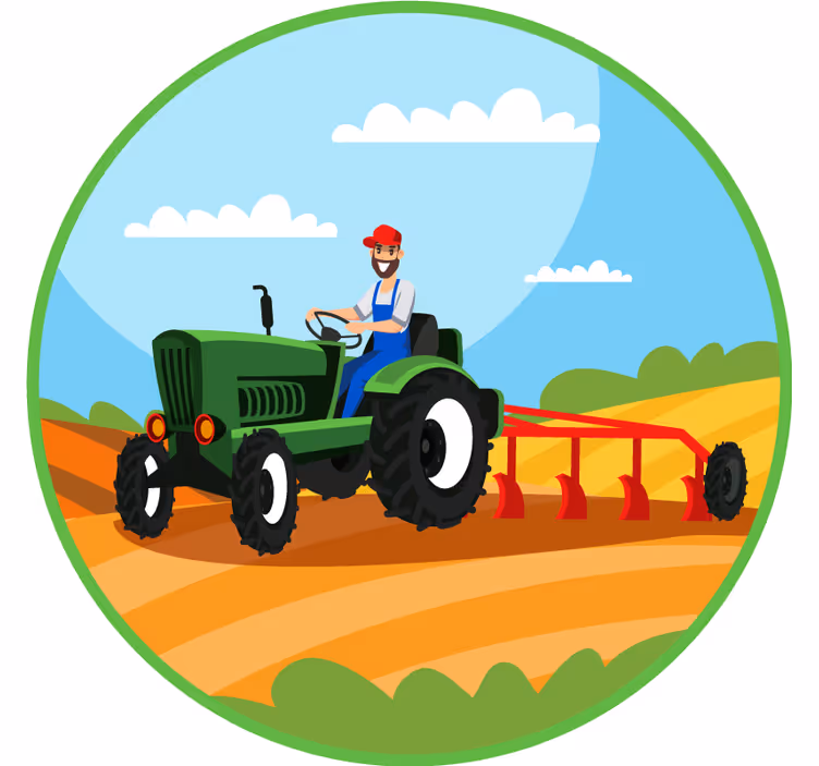 Estor enrollable infantil tractor de arado - TenVinilo