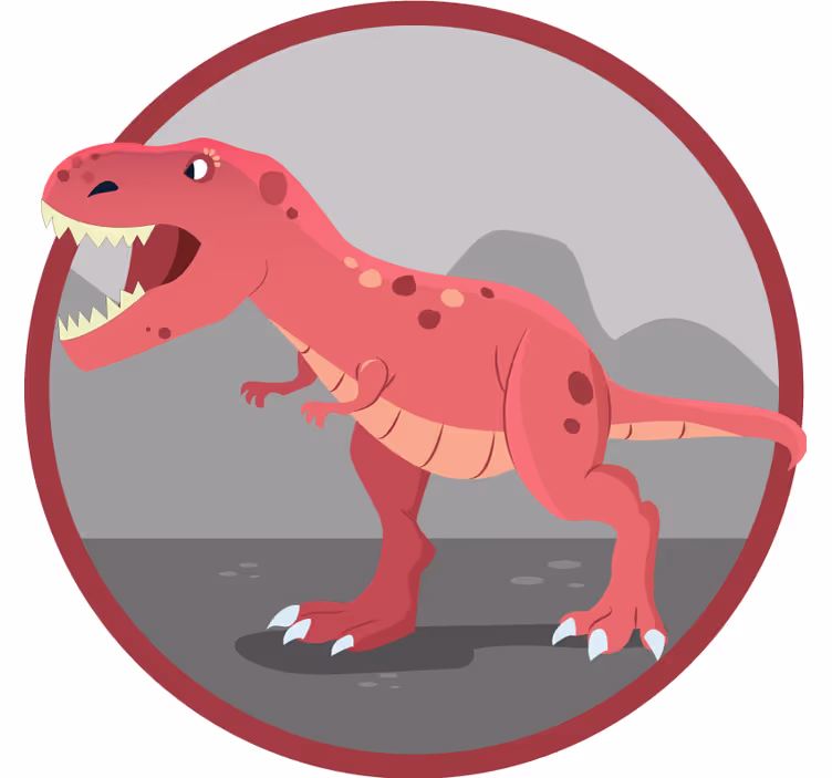 Estor enrollable infantil ilustración de t-rex rugiente - TenVinilo