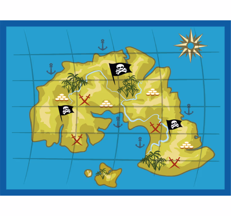 Estor enrollable infantil mapa de aventuras de ee.uu. - TenVinilo