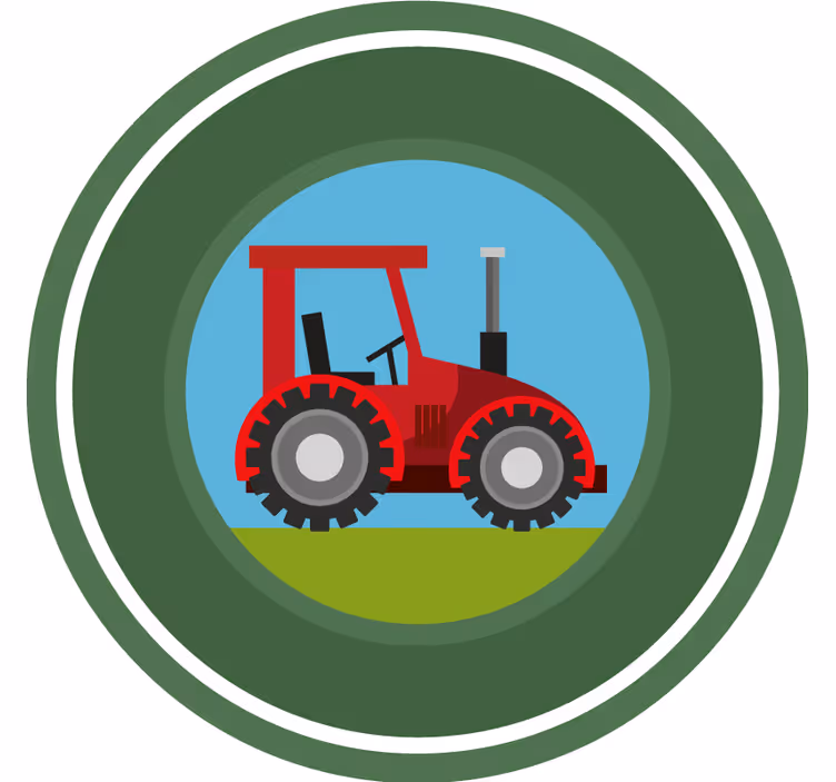 Estor enrollable infantil tractor de círculo verde - TenVinilo