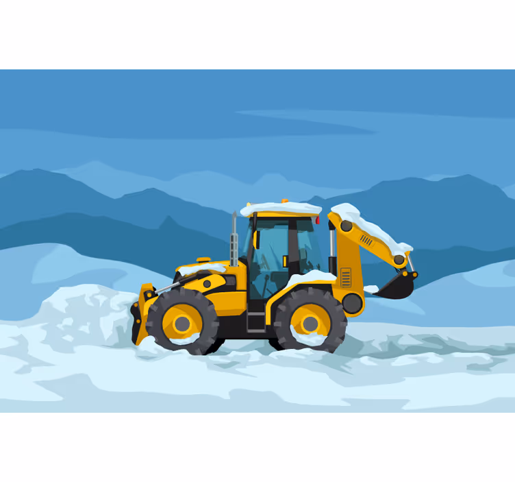 Estor enrollable infantil tractor amarillo realista - TenVinilo