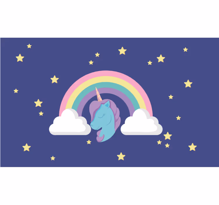 Estor enrollable infantil unicornio arcoíris - TenVinilo