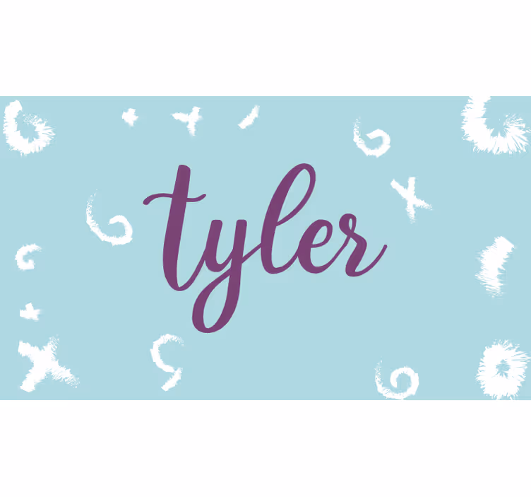 Estor enrollable infantil nombre personalizado doodled - TenVinilo