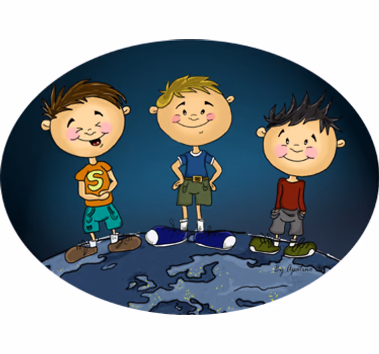 Estor enrollable infantil niños sobre el mundo - TenVinilo