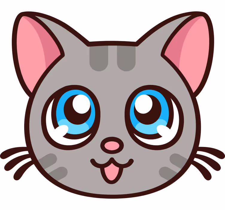 Estor enrollable infantil gato lindo de anime - TenVinilo