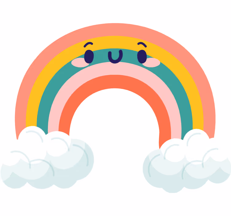 Estor enrollable infantil nubes sonrientes arcoíris - TenVinilo
