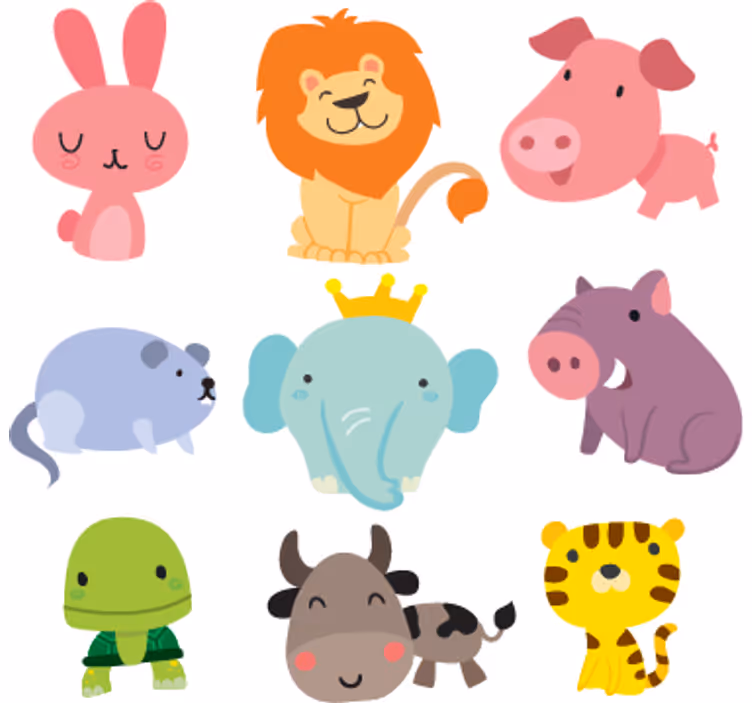 Estor enrollable infantil sticker de animales - TenVinilo