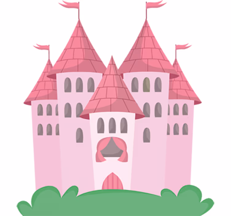 Estor enrollable infantil castillo rosa - TenVinilo