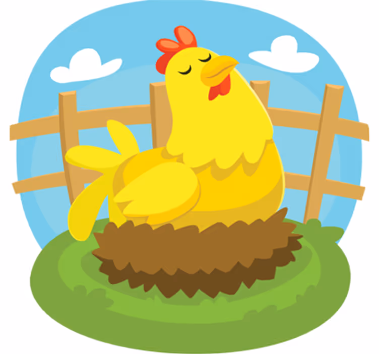 Estor enrollable infantil gallina ponedora - TenVinilo