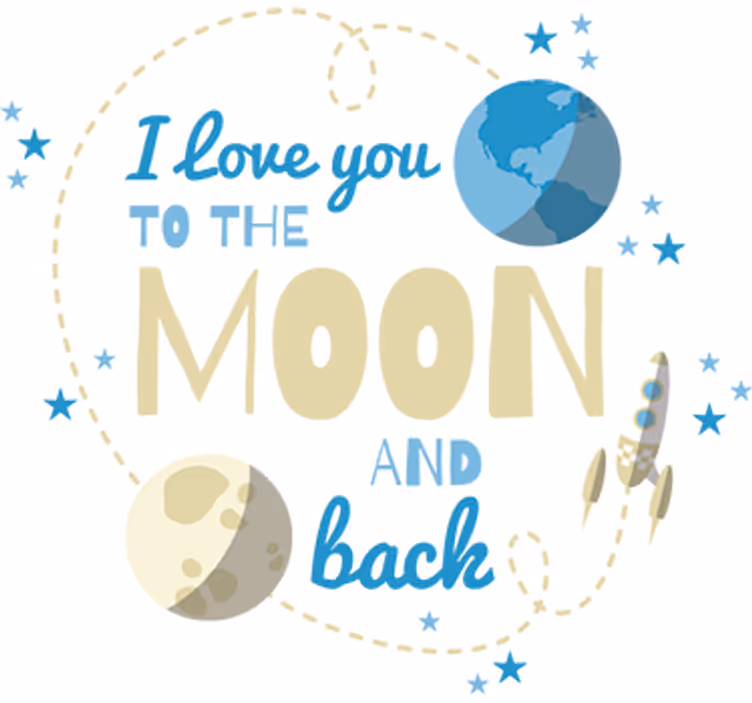 Estor enrollable infantil te quiero hasta la luna - TenVinilo