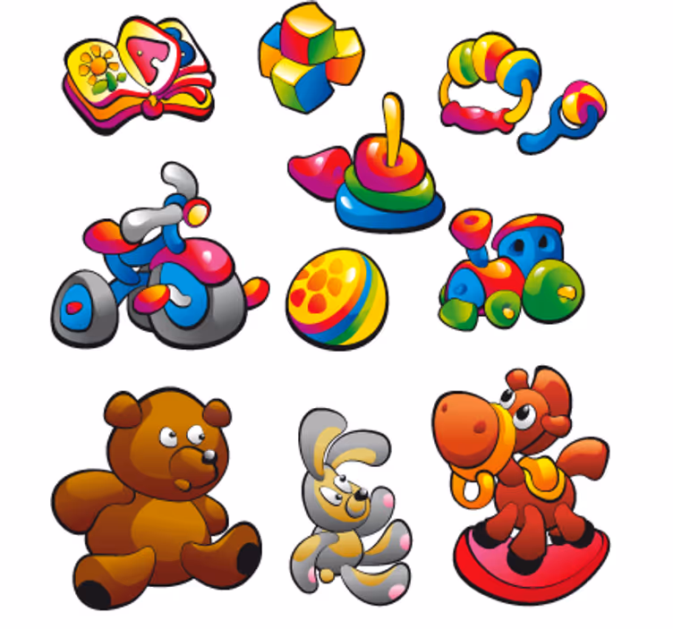 Estor enrollable infantil sticker colección de juguetes - TenVinilo