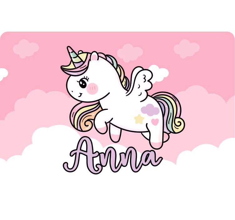 Estor enrollable infantil unicornio mágico rosa - TenVinilo