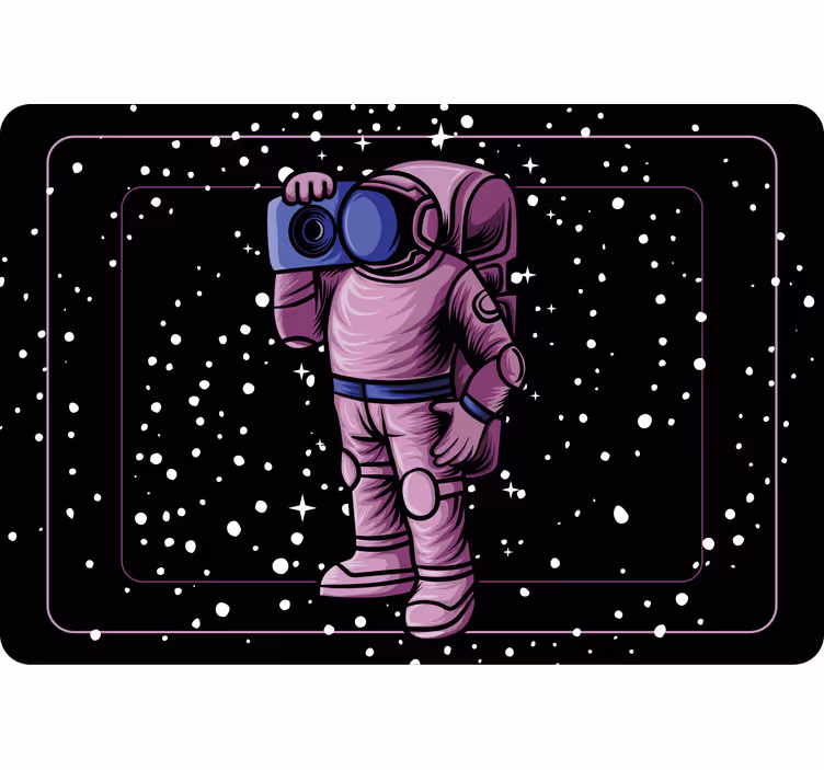 Estor enrollable infantil astronauta con radio cinta - TenVinilo