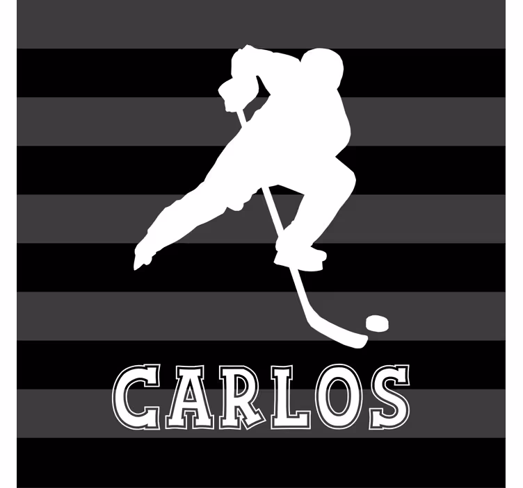 Estor enrollable infantil hockey sobre hielo personalizado - TenVinilo