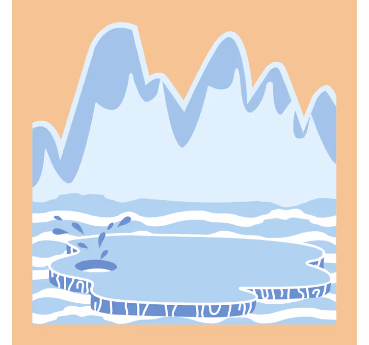 Estor enrollable infantil montañas de hielo azul - TenVinilo
