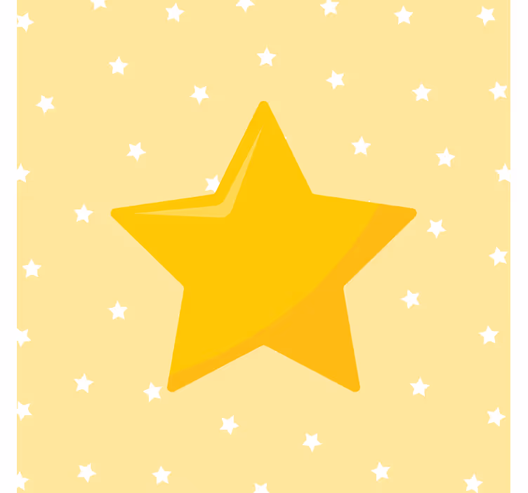 Estor enrollable infantil estrella clásica amarilla - TenVinilo