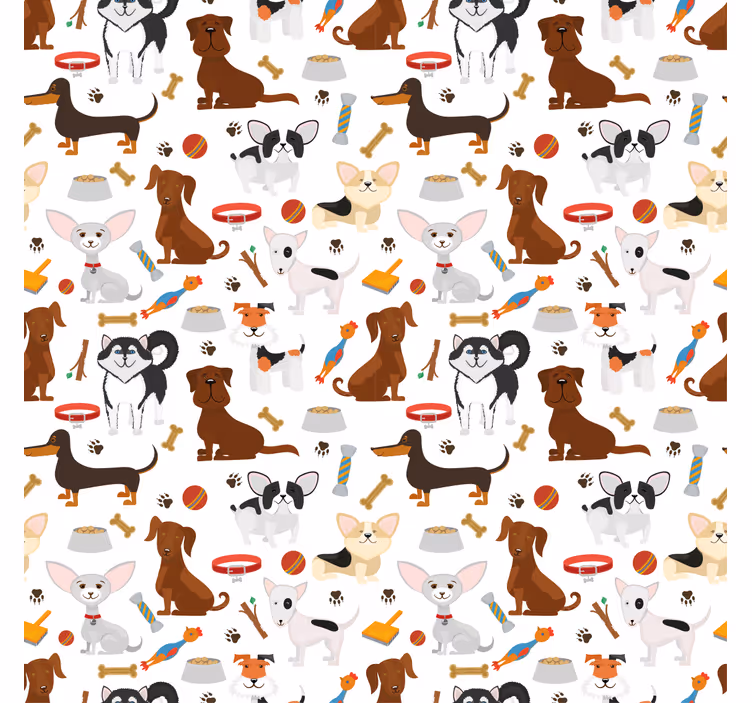 Estor enrollable infantil perritos mestizos adorables - TenVinilo