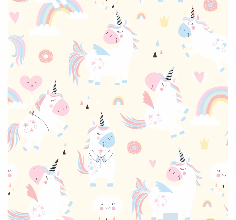 Estor enrollable infantil unicornios país de maravillas - TenVinilo