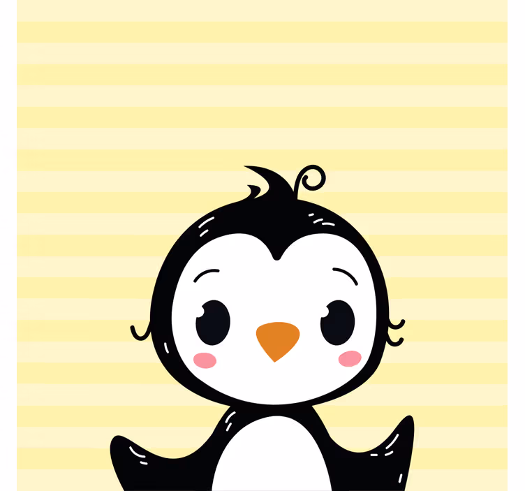 Estor enrollable infantil pingüino bebé adorable - TenVinilo