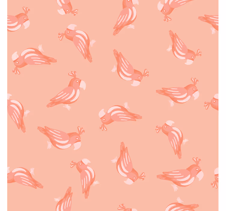 Estor enrollable infantil patrón de pájaros rosas - TenVinilo