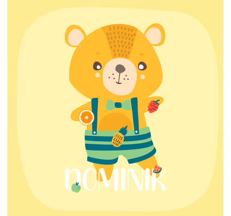 Estor enrollable infantil oso de peluche personalizado - TenVinilo