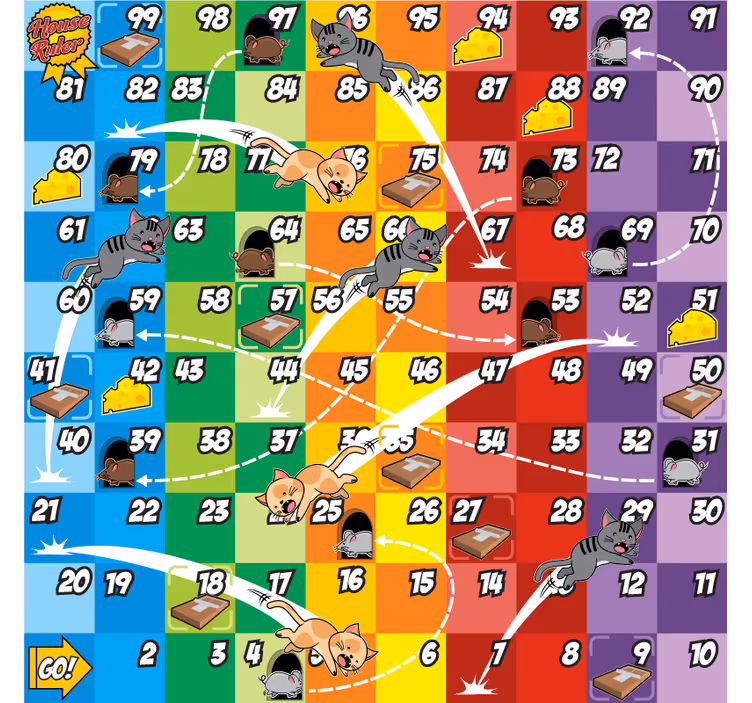 Estor enrollable infantil juego de gato y ratón - TenVinilo