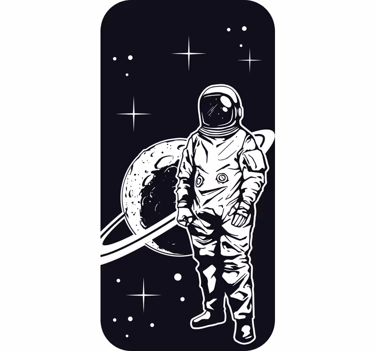 Estor enrollable infantil diseño de astronauta con planeta - TenVinilo