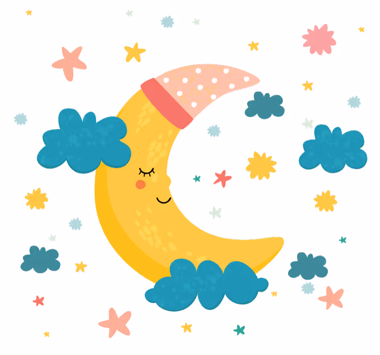 Estor enrollable infantil luna y estrellas acogedoras - TenVinilo