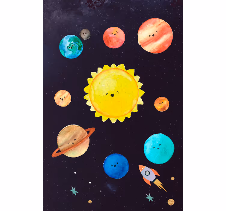 Estor enrollable infantil sistema solar para niños - TenVinilo