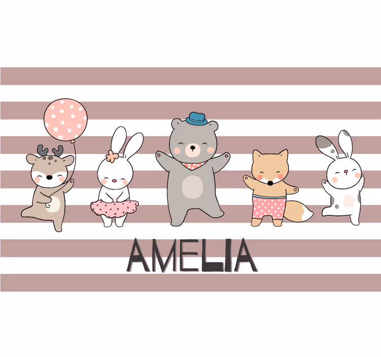 Estor enrollable infantil colección de animales felices - TenVinilo