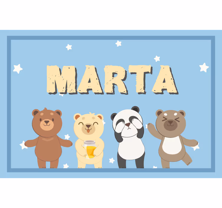 Estor enrollable infantil oso adorable personalizable - TenVinilo