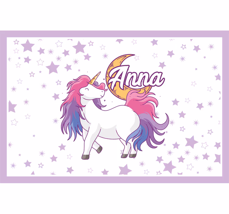 Estor enrollable infantil unicornio y luna - TenVinilo