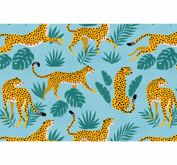 Estor enrollable infantil safari de leopardos - TenVinilo