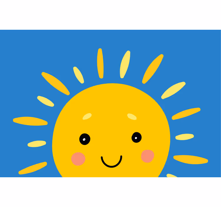 Estor enrollable infantil sol con cara - TenVinilo