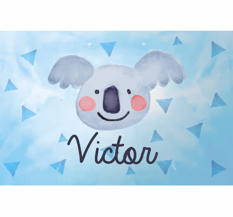 Estor enrollable infantil koala con nombre - TenVinilo