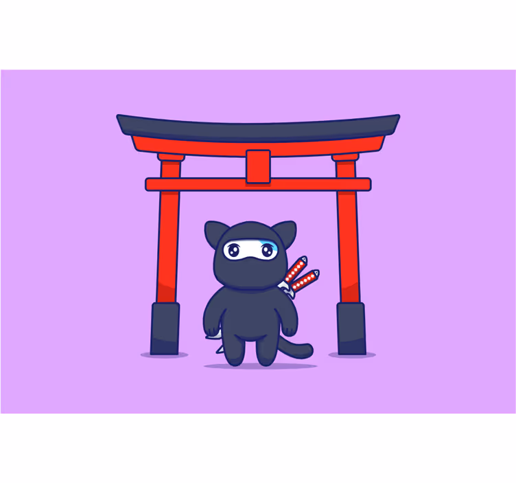 Estor enrollable infantil gato ninja - TenVinilo