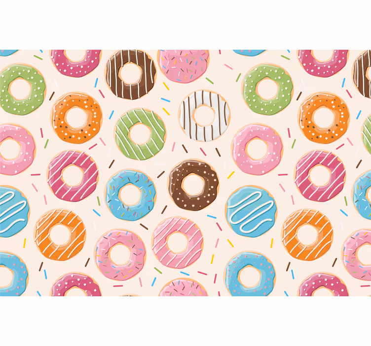 Estor enrollable infantil fondo de donuts - TenVinilo