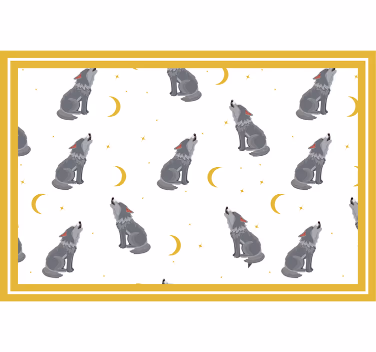 Estor enrollable infantil lobos aullando a la luna - TenVinilo