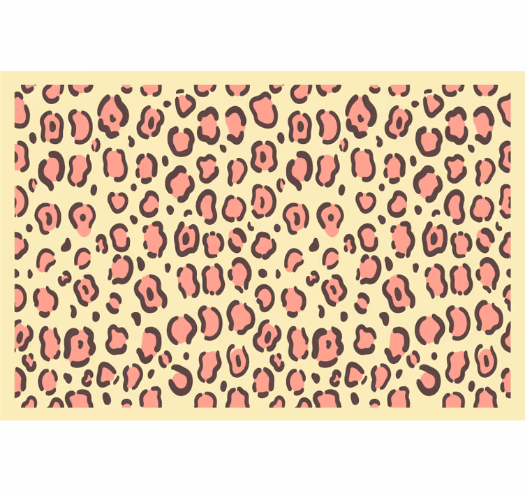 Estor enrollable infantil estampado de leopardo rosa y amarillo - TenVinilo