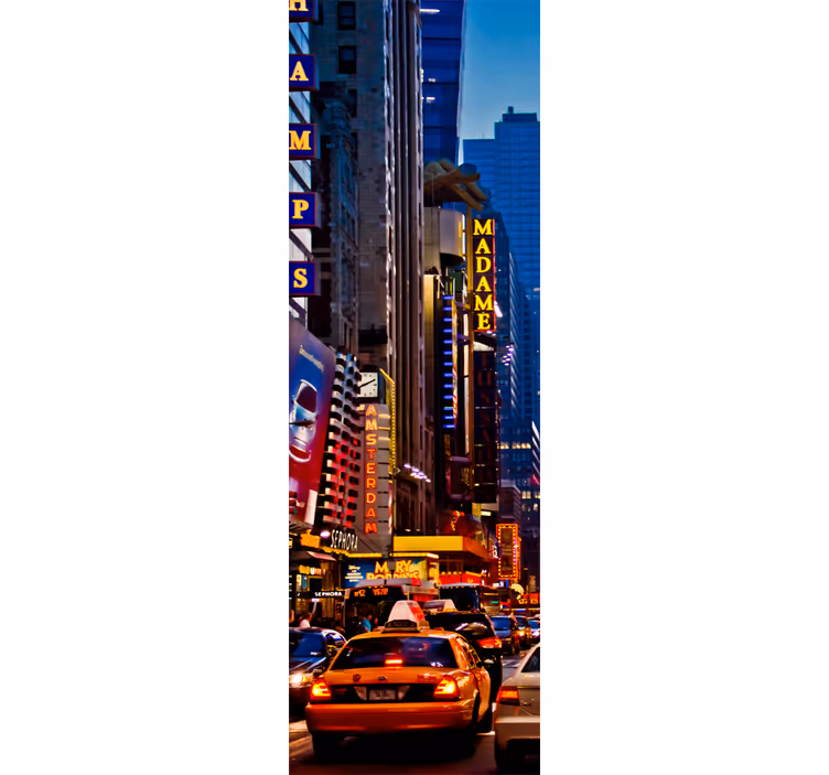 Estor enrollable cocina vinilo decorativo times square - TenVinilo