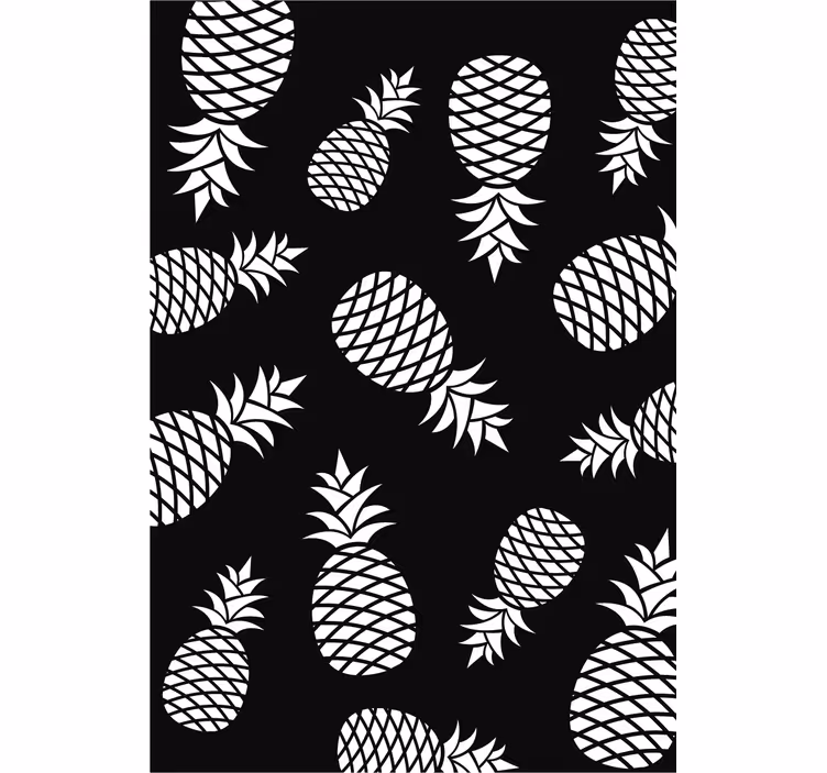 Estor enrollable cocina piña dibujo patrón - TenVinilo