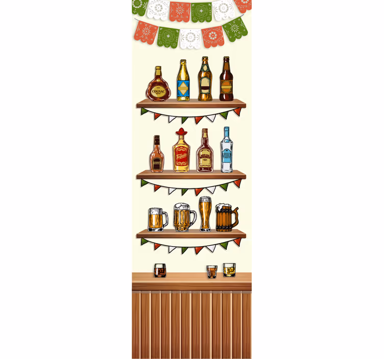 Estor enrollable cocina vinilo decorativo tequila - TenVinilo
