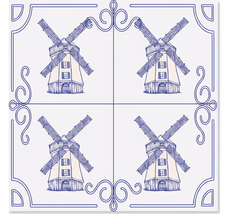 Estor enrollable cocina diseño cuatro molinos - TenVinilo