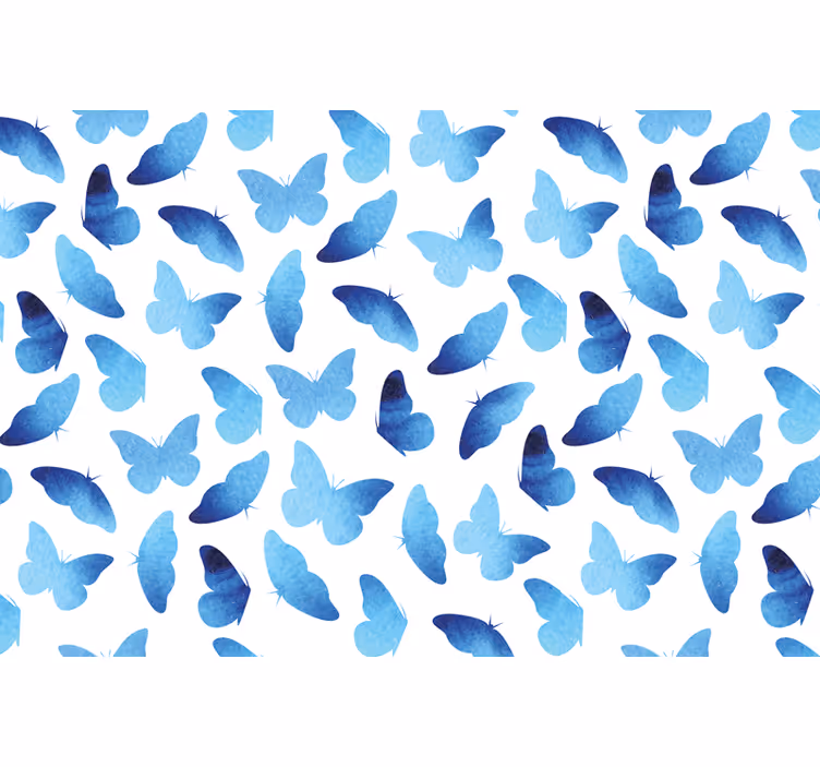 Estor enrollable azul mariposas pintadas - TenVinilo