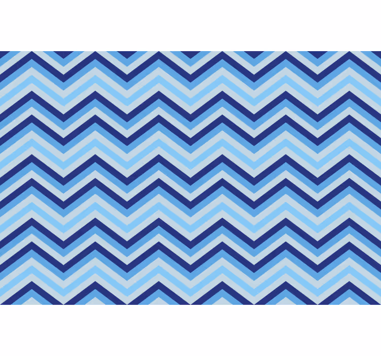 Estor enrollable azul patrón chevron en tonos azules - TenVinilo