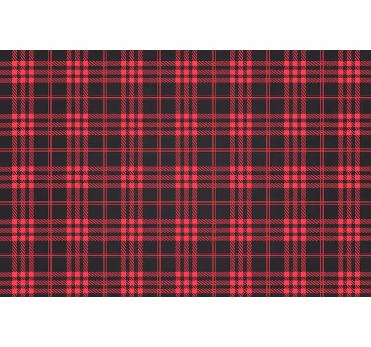 Estor enrollable rojo patrón de tartan navideño - TenVinilo