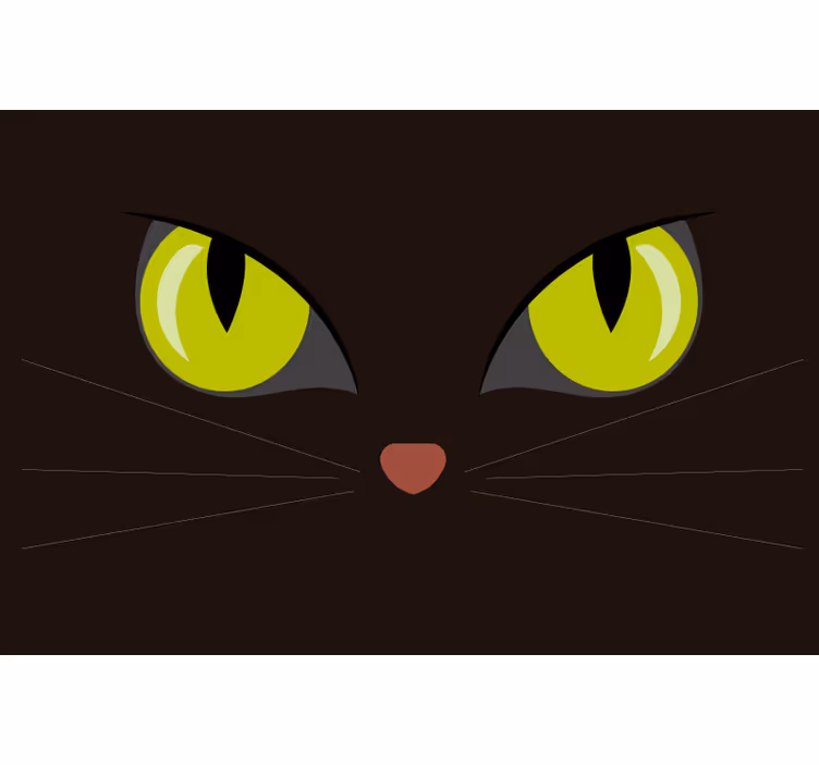 Estor enrollable negro gato negro de halloween aterrador - TenVinilo